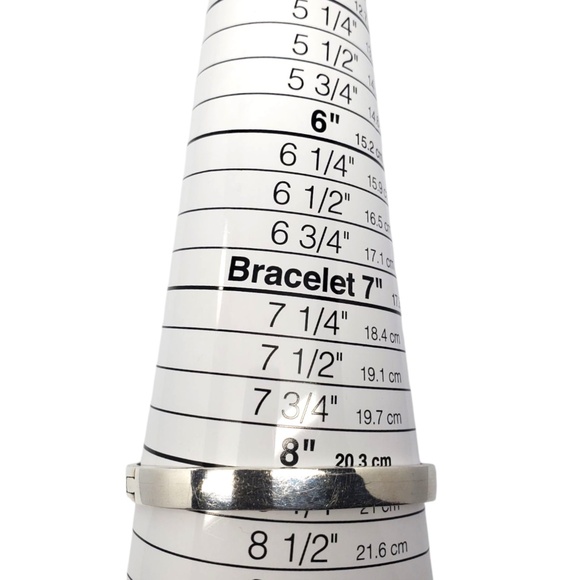 Mexico Sterling Silver Onyx Hinged Bracelet #21170 - Picture 10 of 10